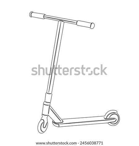 scooter sketch on white background vector