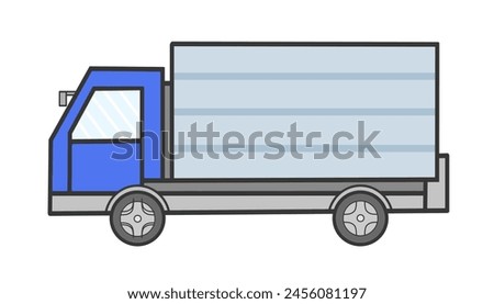 Clip art of blue truck