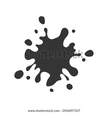 Stain Icon Silhouette Illustration. Splash Vector Graphic Pictogram Symbol Clip Art. Doodle Sketch Black Sign.