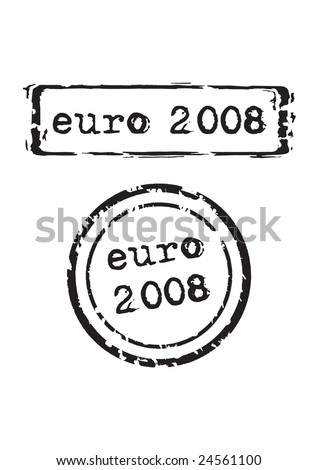 Euro 2008 Stamp. Raster illustration