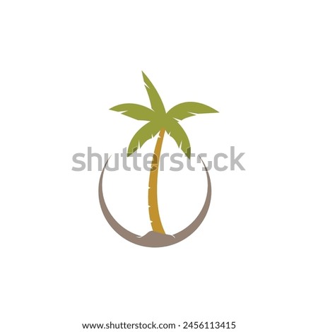 Palm tree logo design illustration vector
