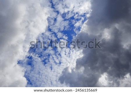 blue sky background with white clouds and fluffy fluffy clouds in the blue sky