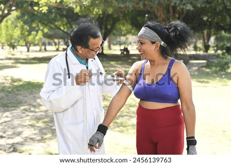 Portrait of an Indian people doing exercise in park