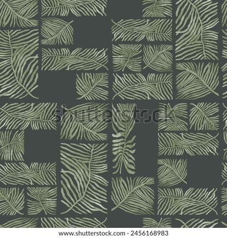 leaf seamless pattern. watercolor vector. abstract of nature.