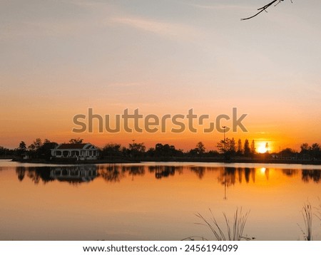 Public park sunset sea landscape photography