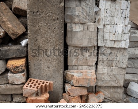Various stones. Building materials for sale. For construction. Business in Asia
