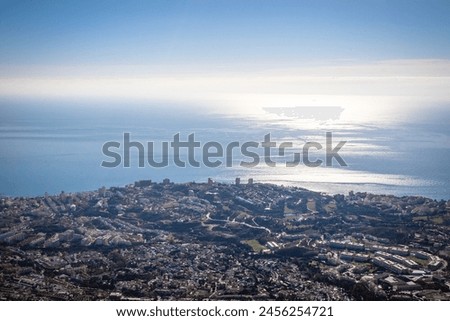 Aerial Panoramic View of Costa del Sol, Benalmadena, Malaga, Spain
