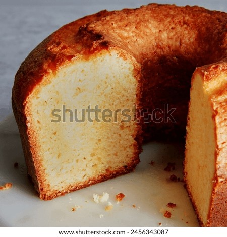 Lemon Pound Cake with white background

