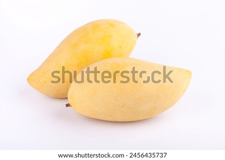 ripe mango on white backgroud Royalty-Free Stock Photo #2456435737