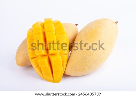 ripe mango on white backgroud Royalty-Free Stock Photo #2456435739