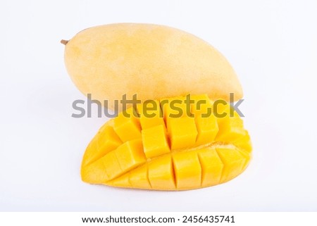 ripe mango on white backgroud Royalty-Free Stock Photo #2456435741