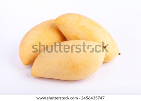 ripe mango on white backgroud Royalty-Free Stock Photo #2456435747