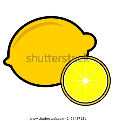 Fruit vector, clip art, and symbol. Flat design of fruit concept and simple design