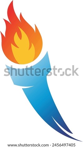 Logo Torch Vector Illustration Flame Icon for Sport
