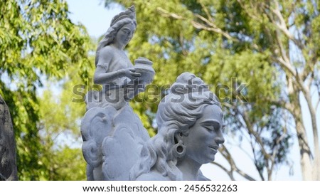 sculpture of god shiva with ganga