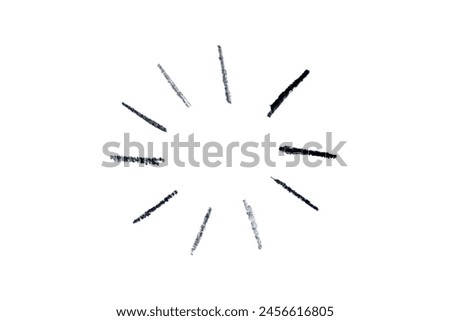 Hand drawn black doodle isolated on white background. Design element. Clipping path.