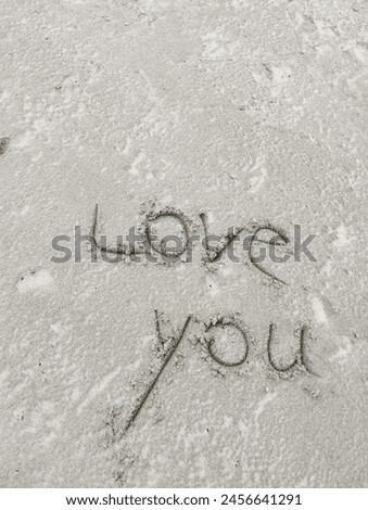 A love You message on Sea Beach.
