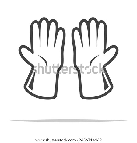 Medical gloves icon transparent vector isolated