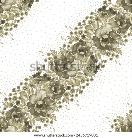 flower seamless pattern on white background