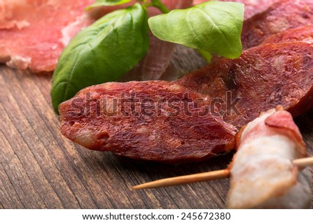 spanish or italian dry sausage