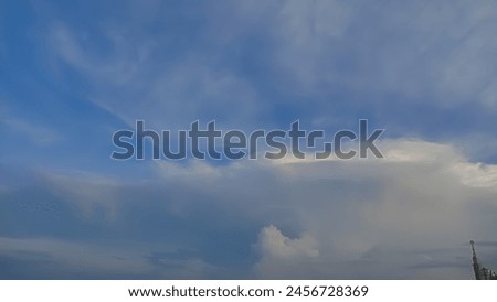 A picture of blue sky with white cloud 