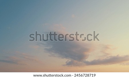Dramatic Clouds After Rain. Sunset Pink And Blue Sky With Clouds Abstract Background Texture. Royalty-Free Stock Photo #2456728719