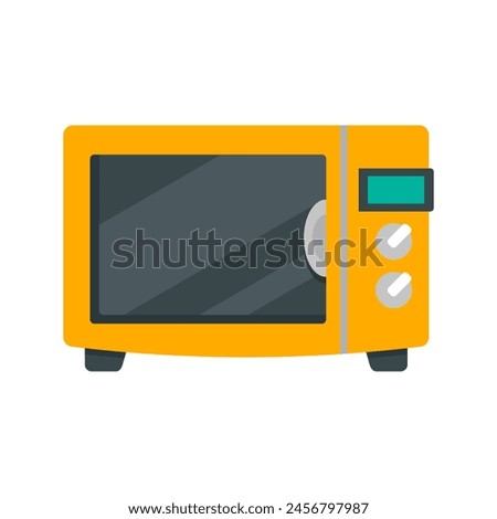 House microwave icon. Flat illustration of house microwave  icon for web design