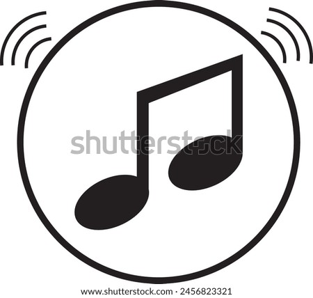 Alarm, Ringtone, tone, sound, Notification Icon ,EPS 10