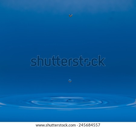 drop of water liquid with splash isolated