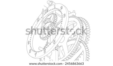 clock graphic symbol 3d illustration
