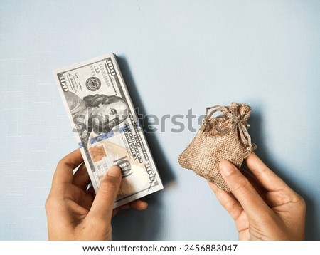Money sack full of money Savings or investment ideas