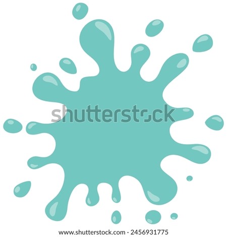 Paint splash shape colorful isolated on white background.