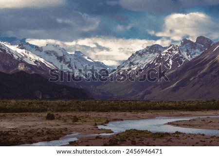 Vintage Picture, El Chalten, Patagonia Argentina, Between Hills