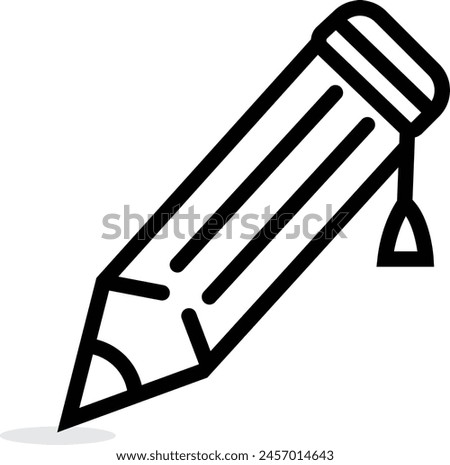 Pencil flat icon vector clip art design object. Single high quality outline symbol of graduation for web design or mobile app.