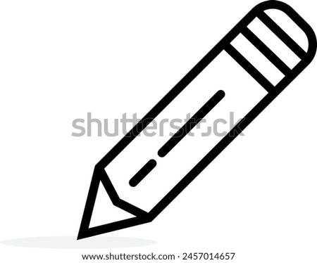 Pencil flat icon vector clip art design object. Single high quality outline symbol of graduation for web design or mobile app.