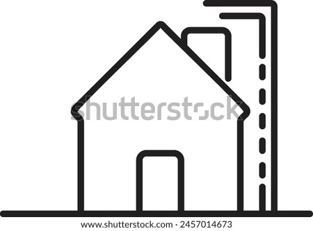 House flat icon vector clip art design object. Single high quality outline symbol of graduation for web design or mobile app.