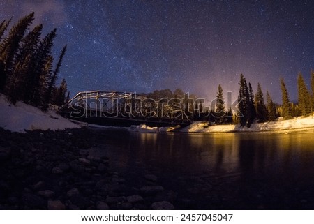 Banff National Park, astrophotography, landscape, mountains, night sky, stars, Milky Way, celestial, beauty, wilderness, Canadian Rockies, starry night, breathtaking, majestic, natural beauty, dark