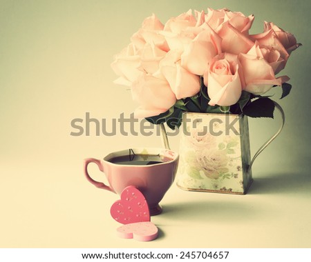 Roses and coffee