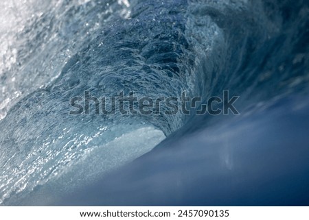 Wave detail, a close up study of a large wave and the textures as it pitches out and tubes. 
