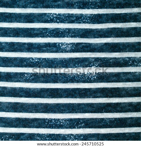 striped white and blue cotton fabric as a background texture, square image