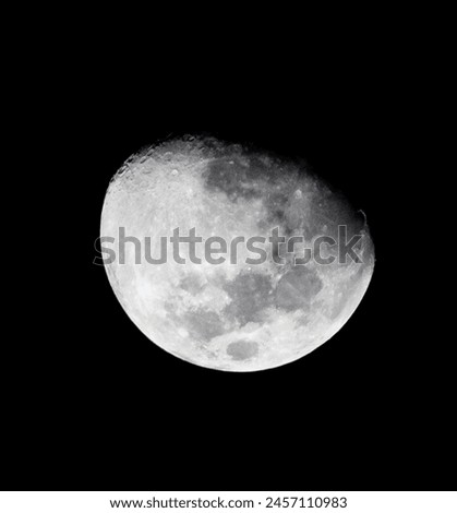 picture of the moon with black background in the night 