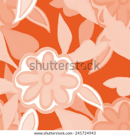 Decorative flower seamless pattern 