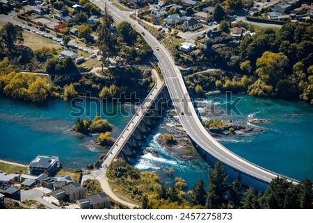 New Zealand State Highway 6 in Queenstown (Southern Scenic Route) Royalty-Free Stock Photo #2457275873