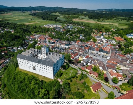 Rennaissance castle Weitra and town center in Waldviertel region, Lower Austria