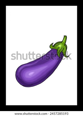 this is a brinjal, it colour is purple, it is a vegetable.
