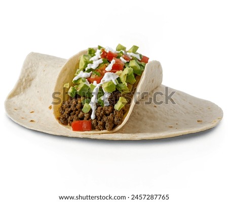 mexican tacos food isolated on white background 6.
