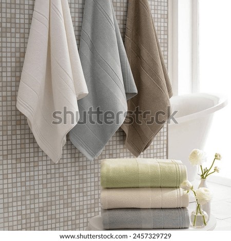 Revamp your product lineup with this bath towel image, emphasizing luxurious terry, sustainable hemp, and expert stitching for elevated brand representation.