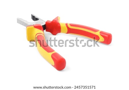 New combination pliers isolated on white. Construction tool Royalty-Free Stock Photo #2457351571