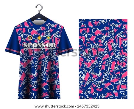 Jersey football design. Uniform football club. Soccer jersey mockup. Vector design.
