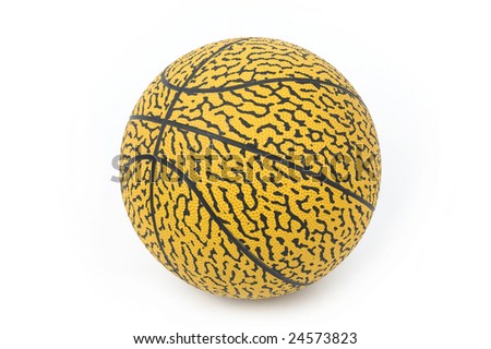 Yellow ball isolted on white